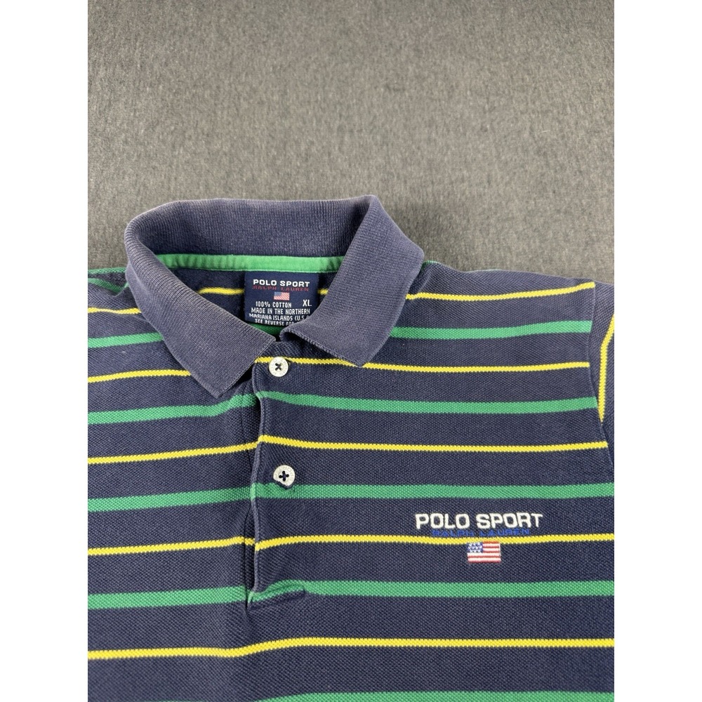 Vintage Ralph-Lauren Polo Shirt‎ Teens Xl  Green Stripes Please Read Teen Xl